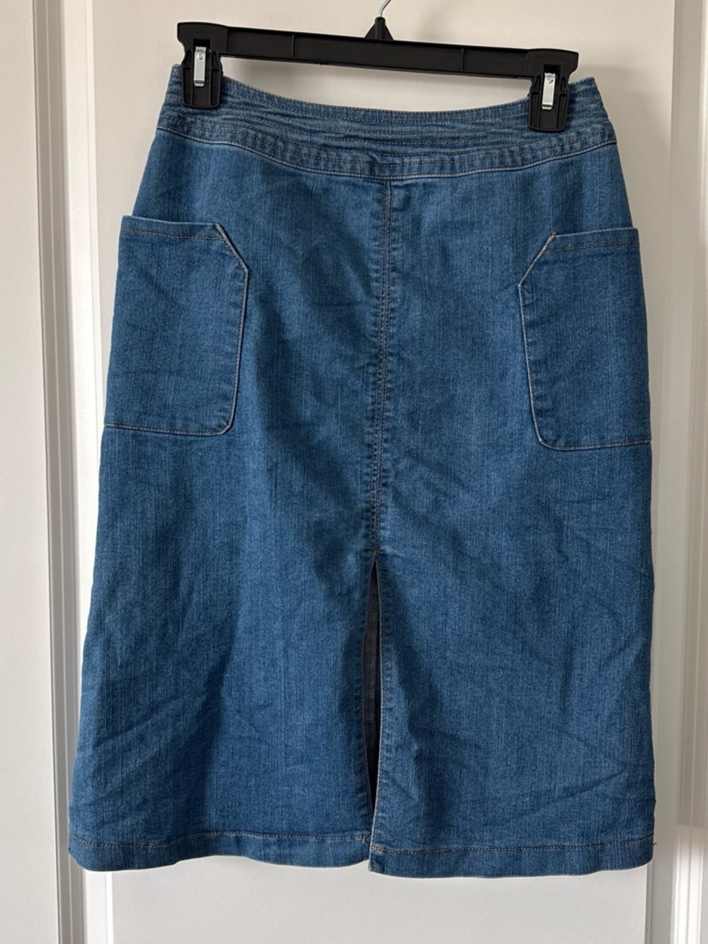 Universal Thread Blue Denim Midi Skirt with Front Pockets